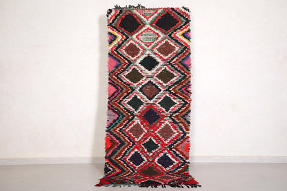 Runner Boucherouite rug 3 x 7.3 Feet