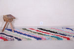 Colorful Striped Runner Boucherouite Rug 2.5 X 6.1 Feet