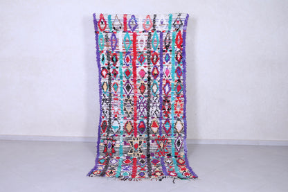 Colorful handmade Berber rug runner 3.9 X 8.6 Feet