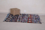 Moroccan Berber Boucherouite rug 3.8 X 4.8 Feet