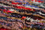 Colorful Berber Boucherouite rug 3.4 X 5.1 Feet