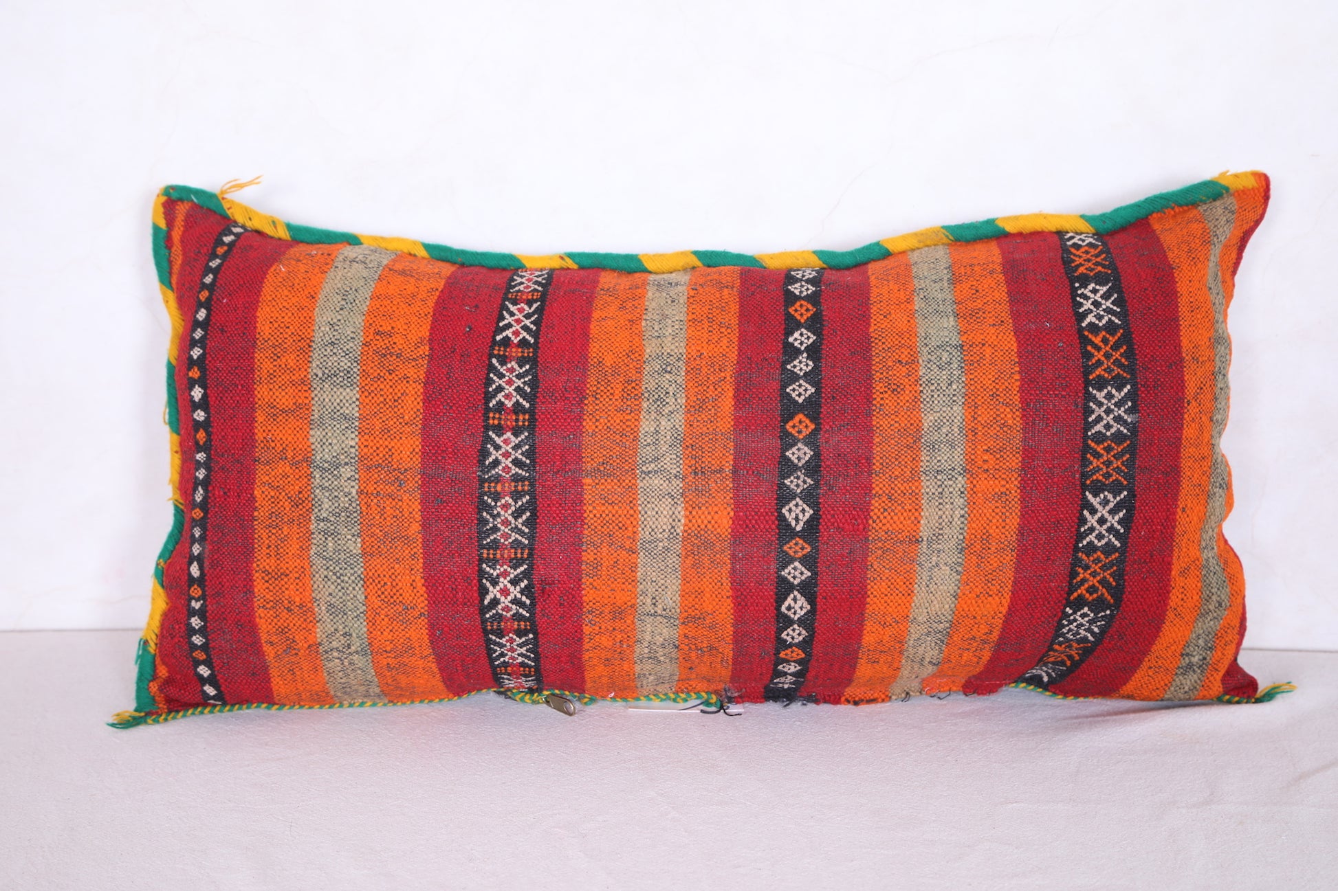 Moroccan handmade kilim pillow 12.9 INCHES X 24.8 INCHES