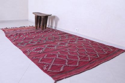 Vintage moroccan rug 5.7 X 10.3 Feet