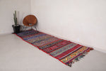 Vintage Hallway Moroccan rug 3.8 X 11 Feet