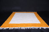 Yellow bordered rug - Berber rug - Cozy rug