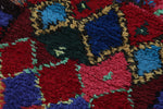 Colorful handmade Moroccan Berber rug 2.6 X 5.8 Feet