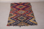 Berber Boucherouite runner rug 2.9 x 5.6 Feet