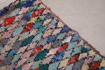 Colorful Boucherouite runner rug 3.1 X 6.1 Feet