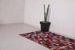 Azilal hallway checkered rug 4.1 x 7.8 Feet