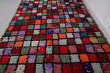 Azilal hallway checkered rug 4.1 x 7.8 Feet