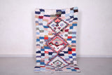 Moroccan boucherouite rug 3.4 X 6.3 Feet