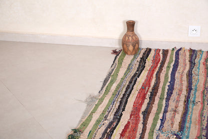 Vintage Moroccan Boucherouite rug 4.1 ft x 3.8 ft