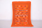 Orange Moroccan rug 3.2 FT X 5.1 Feet