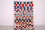 Colorful Moroccan runner rug 3.9 X 6.5 Feet