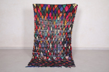 Colorful Boucherouite Rug 3.3 X 6.3 Feet