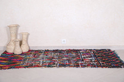 Colorful Boucherouite Rug 3.3 X 6.3 Feet