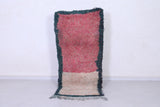Vintage handmade moroccan berber runner rug  2.4 FT X 5.5 FT