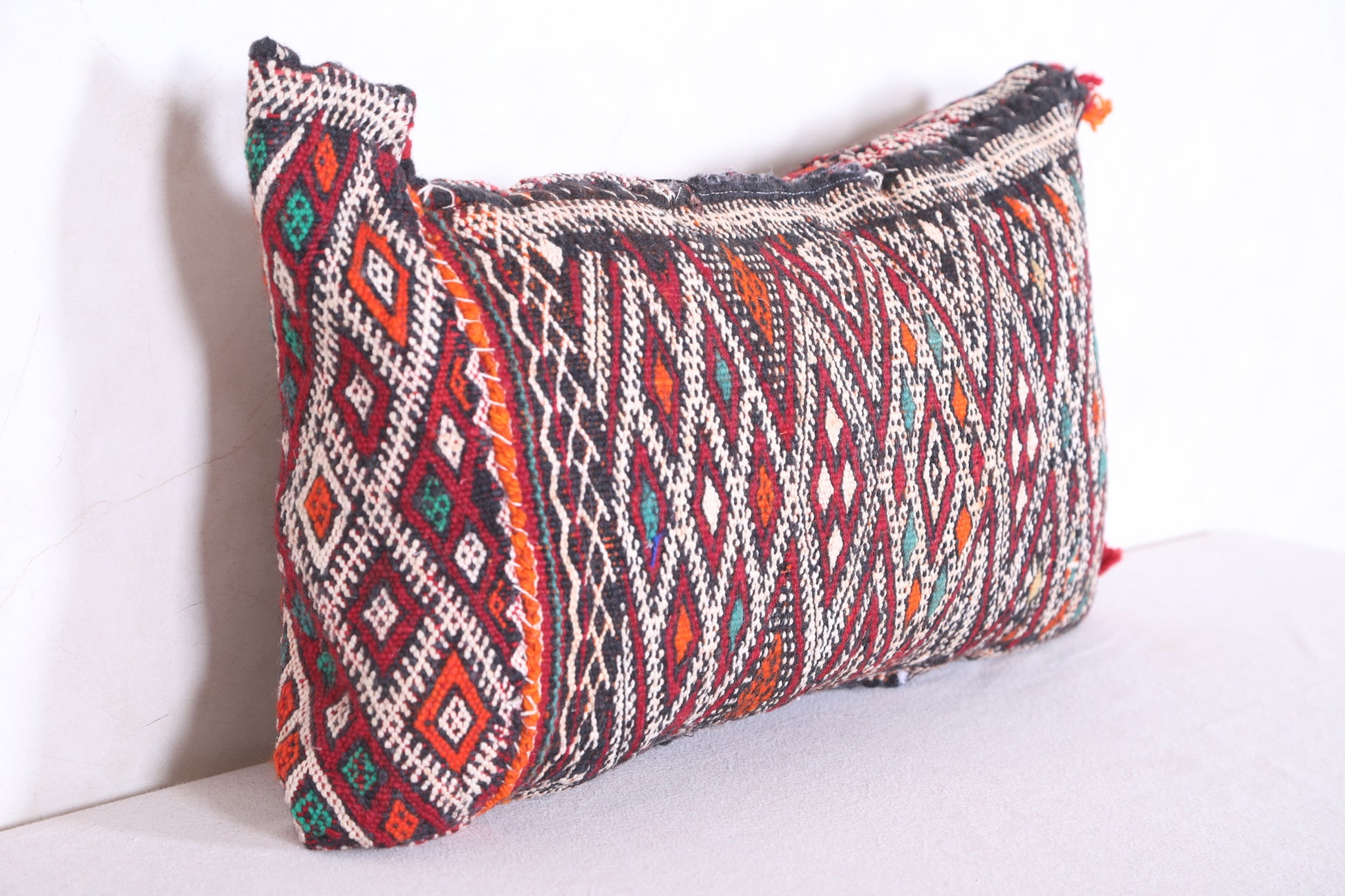 Moroccan handmade kilim pillow 12.5 INCHES X 22 INCHES