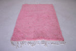 Pink handmade moroccan rug 3.4 X 4.7 Feet