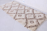 Vintage handmade moroccan berber runner rug 2.6 FT X 5.9 FT