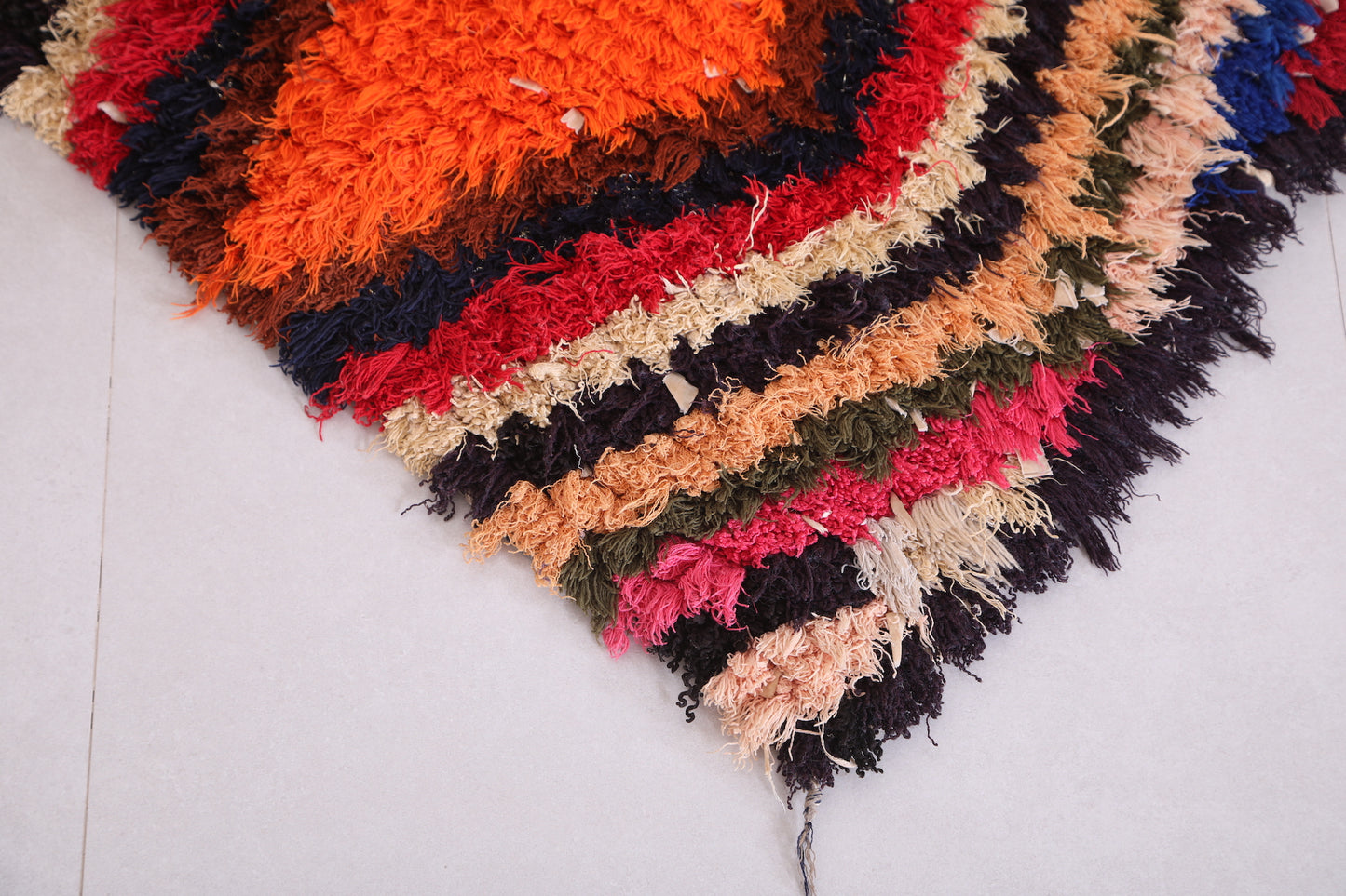 Colorful handmade berber runner rug 2.3 X 5.3 Feet