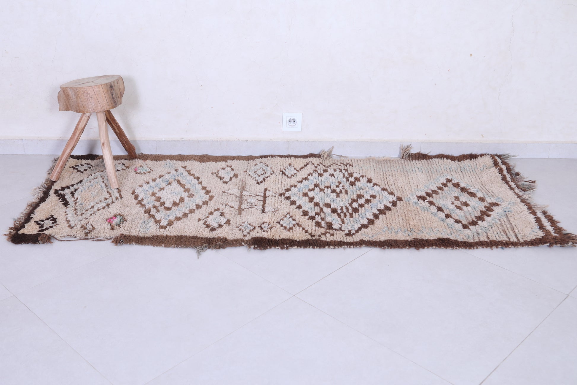 Vintage Moroccan Runner Rug 2.6 X 6.3 Feet