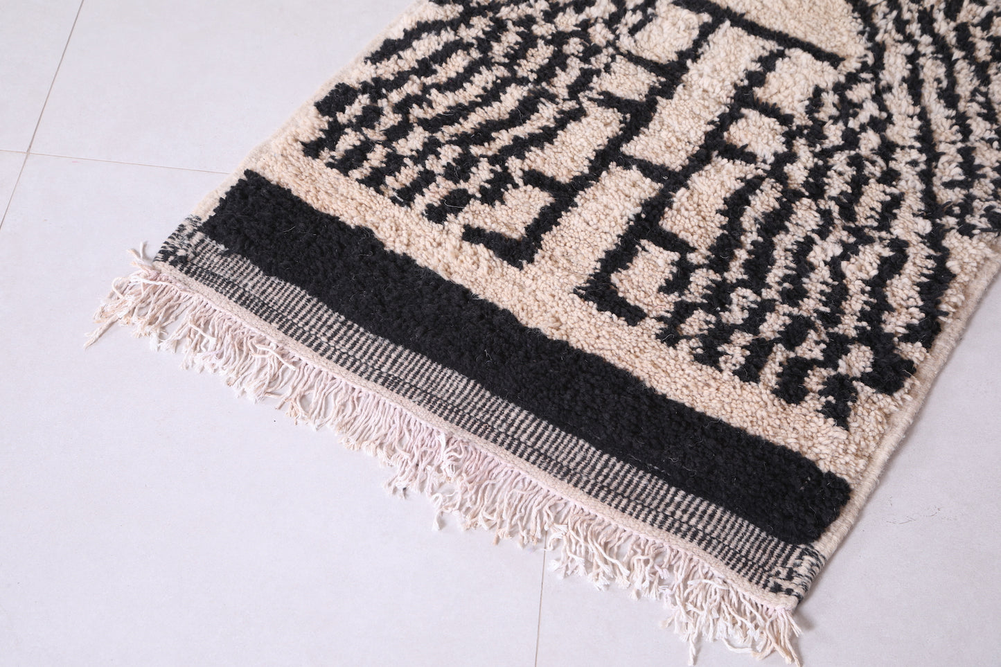 Runner handmade rug, custom moroccan berber carpet