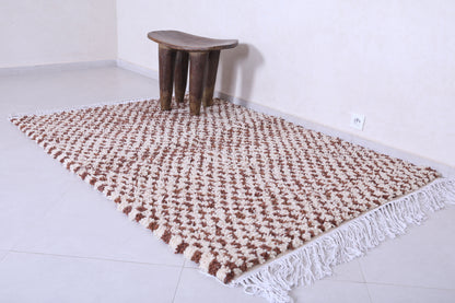 Moroccan shaggy berber rug 4.8 X 6.7 Feet