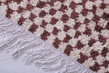 Handmade checkered brown berber rug 4.5 X 6.5 Feet