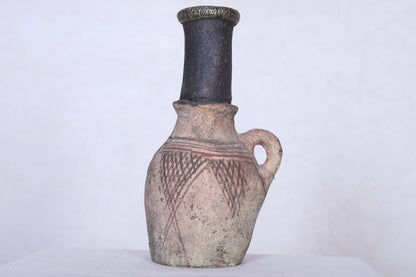 Antique moroccan clay water pot 4.2 INCHES X 11.2 INCHES