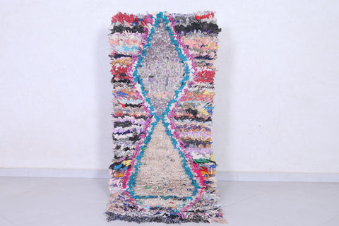 Vintage handmade moroccan berber runner rug 2.3 FT X 5.4 FT