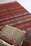 Handwoven Moroccan kilim rug 5.6 FT X 10.9 FT