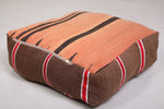Brown moroccan woven pouf for sale