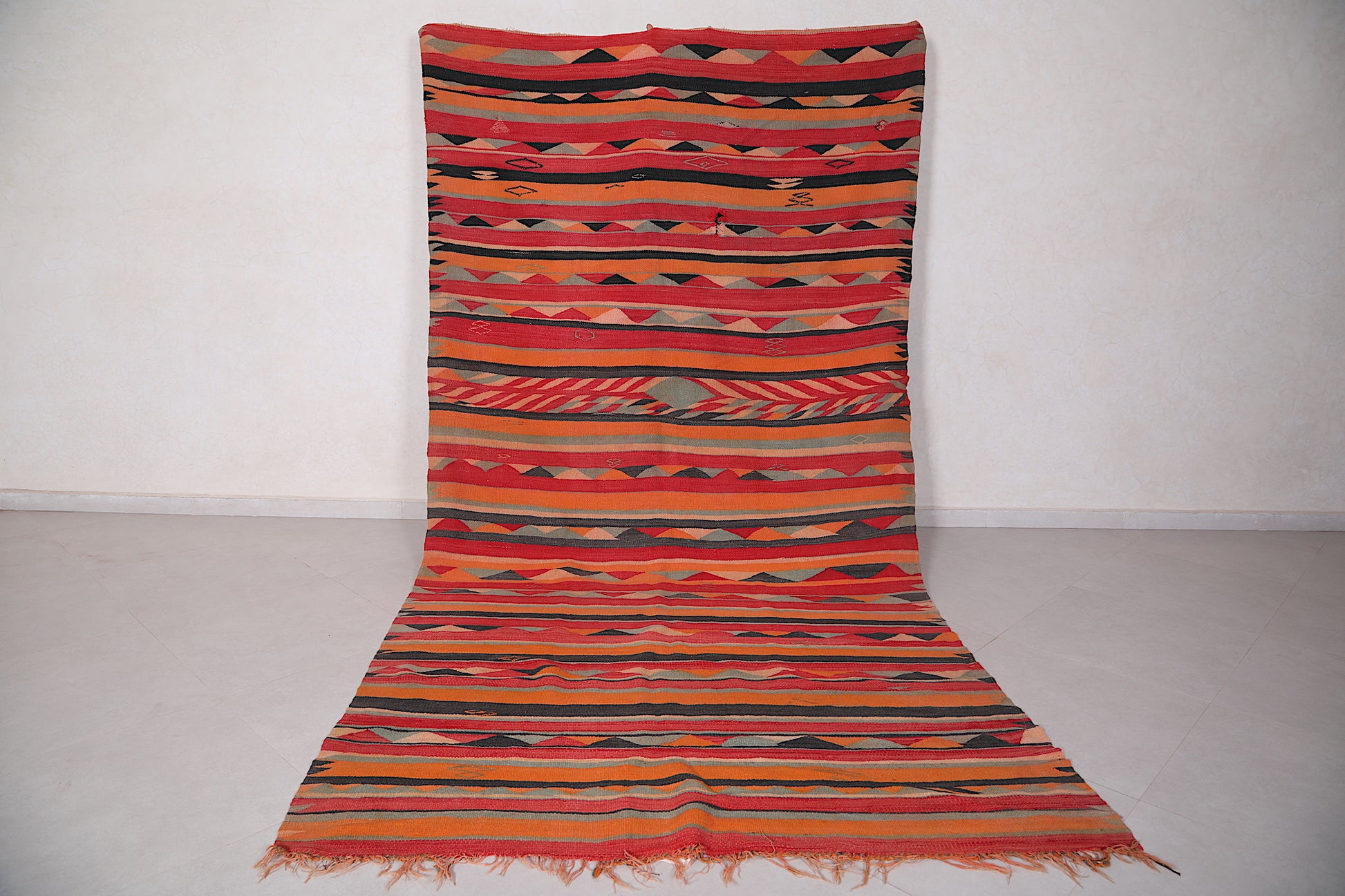 Vintage Berber Kilim 5.5 X 10.9 Feet