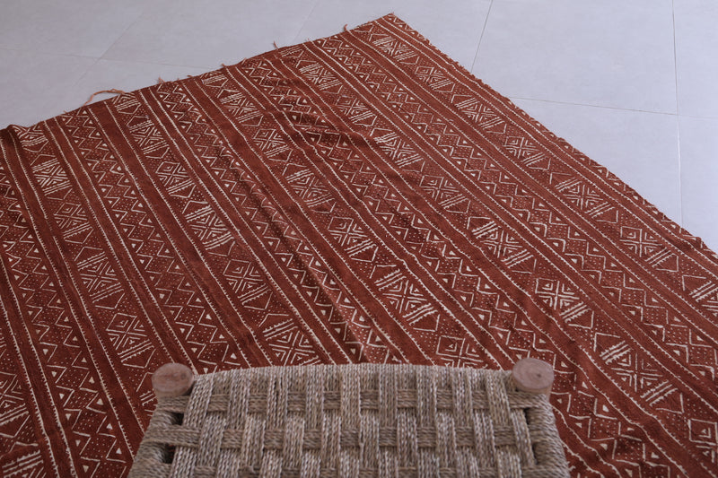 Moroccan handwoven kilim 5.1 FT X 7.4 FT