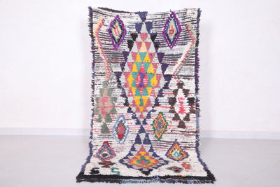 Colorful Moroccan handmade berber rug 3.1 X 5.8 Feet - Runner moroccan rugs