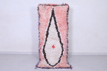 Vintage handmade moroccan berber runner rug 2.5 FT X 6.5 FT