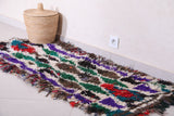 Colorful Handmade Runner Rug Shag 2.2 X 5.3 Feet