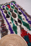 Colorful Handmade Runner Rug Shag 2.2 X 5.3 Feet