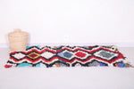 Long Colorful Shaggy Moroccan rug 2.5 X 5.5 Feet