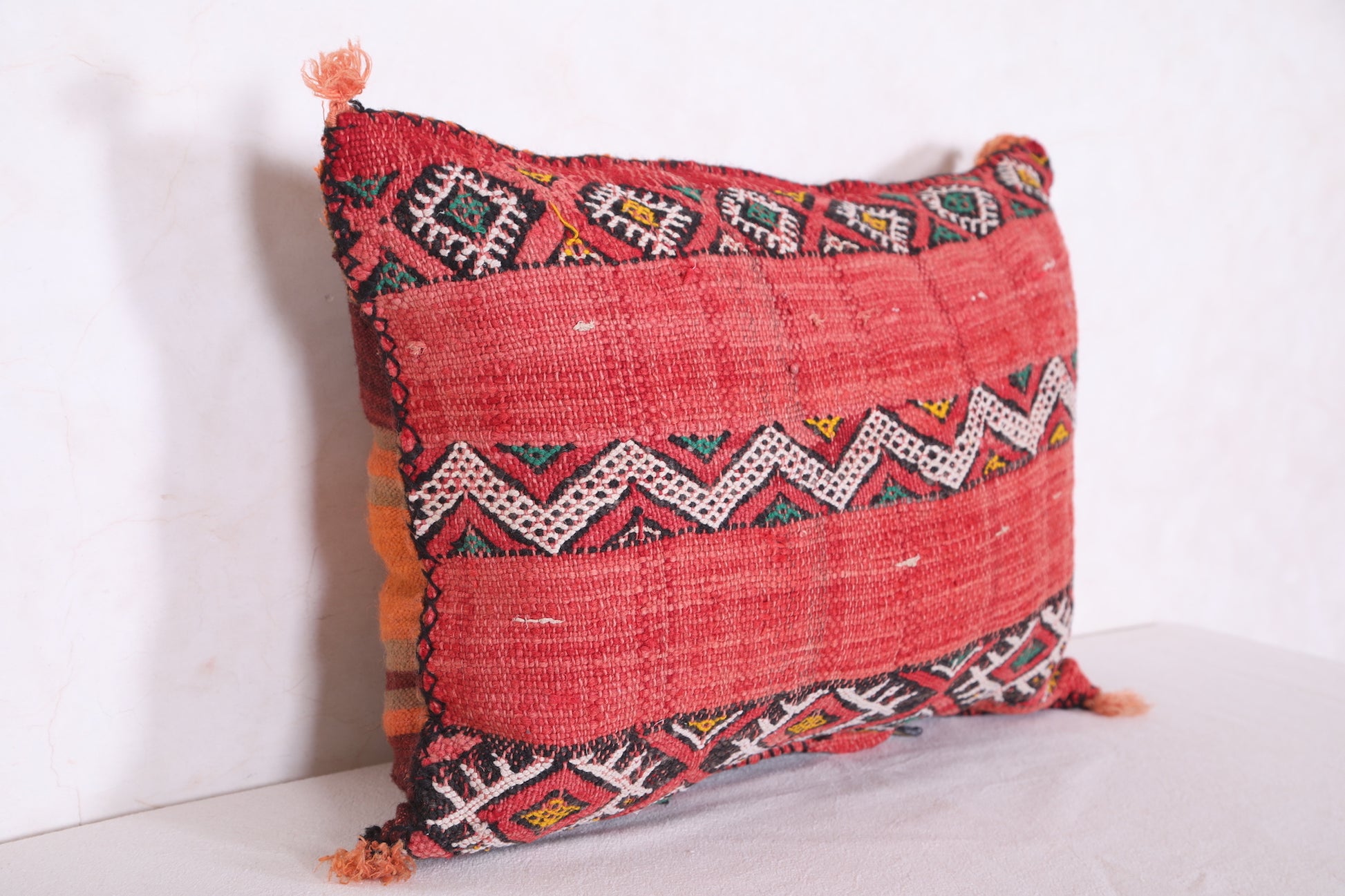 Vintage Moroccan Kilim Pillow 15.7 INCHES X 23.2 INCHES