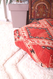 Fabulous Moroccan handmade ottoman red pouf