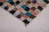 Colorful Moroccan Boucherouite rug  4.3 X 6 Feet