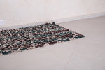 Moroccan boucherouite rug 3.1 X 6.6 Feet