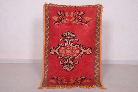 Red Moroccan rug 2.4 X 3.7 Feet