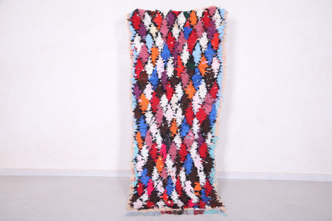 Colorful Moroccan Runner Rug Shag 2.7 X 6.7 Feet