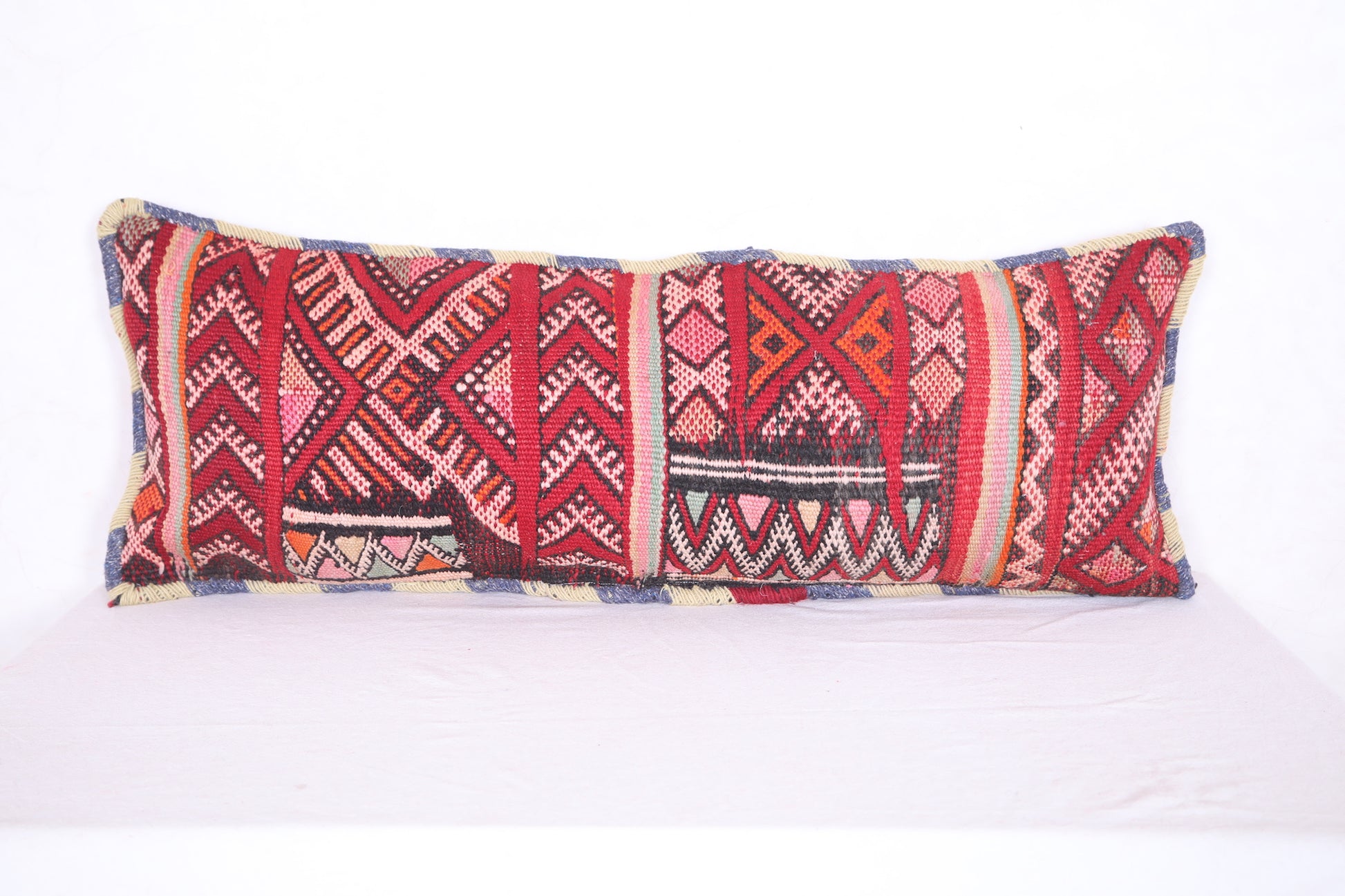Moroccan handmade kilim pillow 14.9 INCHES X 39.7 INCHES