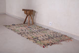Moroccan Boucherouite rug 2.7 X 5.1 Feet