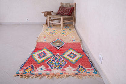 Long Moroccan tribal rug 2.9 X 9.9 Feet