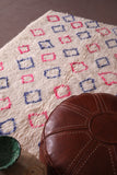 Vintage azilal rug 4.7 x 7.1 Feet